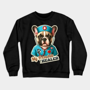 Doctor french bulldog Crewneck Sweatshirt